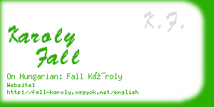 karoly fall business card